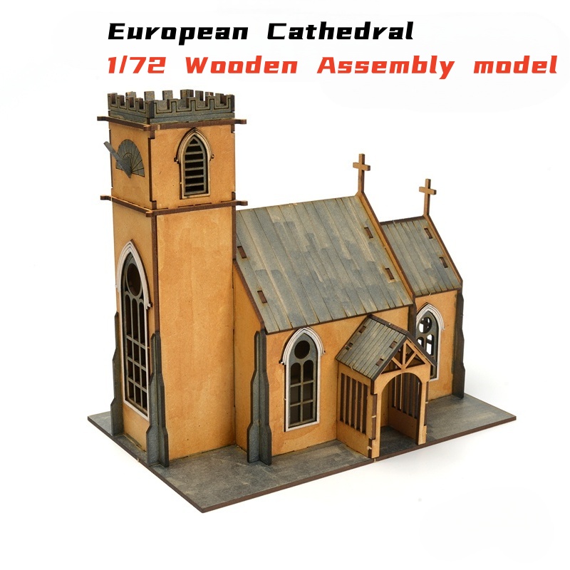 Model Kit Wood - Model Kit Katedral Eropa Skala 1/72