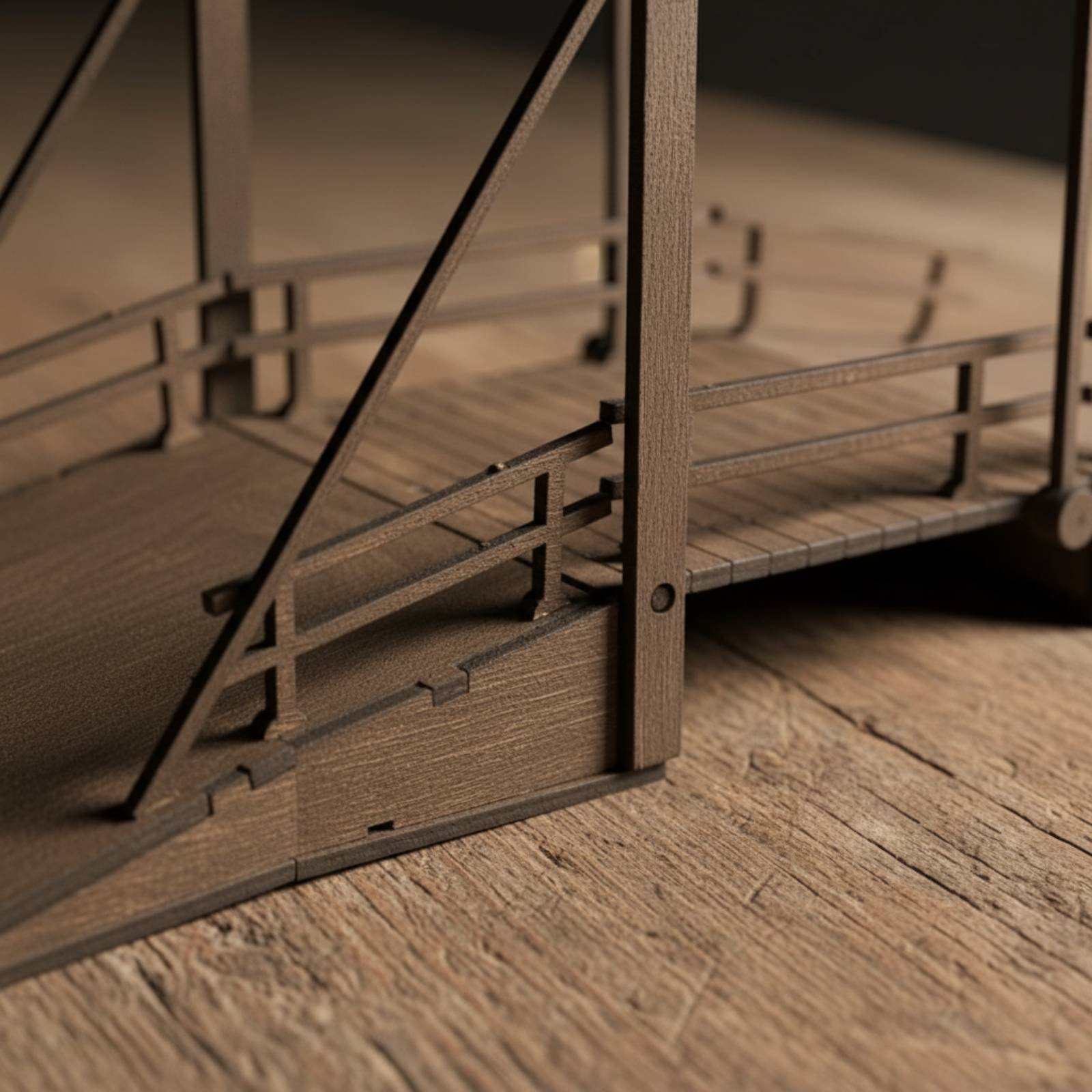 Model Jembatan Kayu Buatan Tan - Model Kit Wood ulasan dan harga