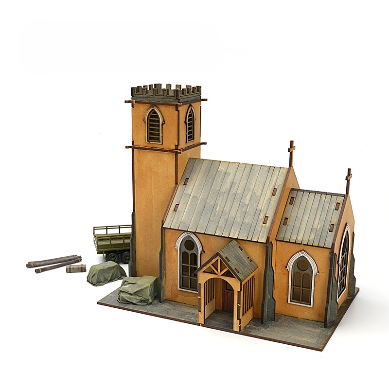 Model Kit Katedral Eropa Skala - Model Kit Wood ulasan dan harga