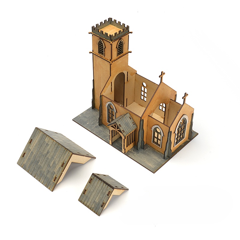 Model Kit Katedral Eropa Skala - Model Kit Wood ulasan dan harga