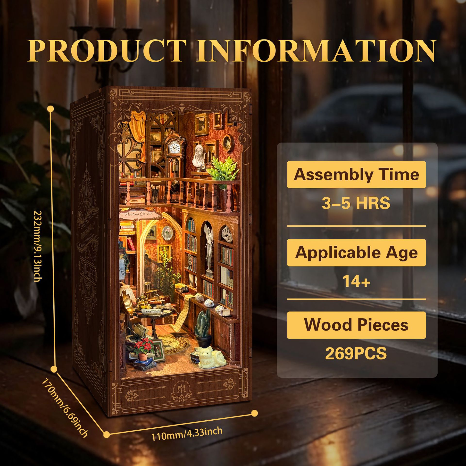 Kit Rak Buku Kayu DIY Skala 1: - Model Kit Wood ulasan dan harga